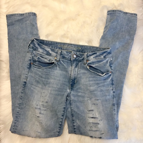 American Eagle Outfitters Denim - [American Eagle] Distressed Stretch Skinny Jeans
